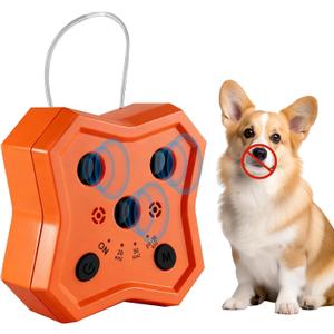 Anti Barking Device for Dogs: Ultrasonic Dog Bark Deterrent Devices with 3 Training Modes 50 FT | Dog Barking Silencer Bark Box for Indoor Outdoor | Stop Barking Control Device for Dogs (Orange)