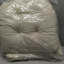 AddGrace Dining Chair Cushions Set of 2 Non-Slip Bottom Kitchen Chair Pads with Ties for Indoor Kitchen Furniture Comfy Soft Seat Cushions for Dining Room 18 x 16 x 3inch Cream