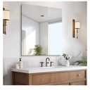 CILIBER Frameless Mirror, 30x36 Mirrors for Wall, Rectangle Bathroom Mirror for Over Sink, Frameless Vanity Mirror with Polished Edge, 3mm Tempered Glass, Hangs Horizontally or Vertically
