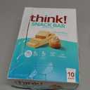 think! Protein Bars with Chicory Root for Fiber, Digestive Support, Gluten Free with Whey Protein Isolate, Cupcake Batter, Snack Bars without Artificial Sweeteners, 1.4 Oz (10 Count) Best By 25 APR 2026