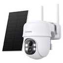 Cinnado 2K Cameras for Home Security-2.4G WiFi Outdoor Camera Wireless Solar/Battery Powered, 360° Viewing, Human Detection, Color Night Vision, Cloud/SD Storage B6 (B6-Whihe 1pack-2.4G)