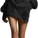 Women's Western Cowgirl Suede Dress Vintage Lantern Long Sleeve Turtleneck Dress Zip Cocktail Party Dresses with Pockets Small