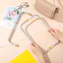 MorningRo 4 Pcs 12" Metal Purse Frame Rectangle Lock Frame Kiss Lock Clasp Purse Hardware Replacements for DIY Sewing Bag Clutch Crafts Making Supplies