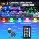 8Pods RGB LED Rock Lights for Jeep Trucks Golf Cart ATV UTV RZR SUV Offroad, Multicolor Underglow Light Kit with APP/RF Remote Dual Zone Neon Vehicle Accent Underbody Light 12V Waterproof