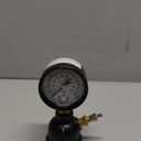 CARBO Instruments Gas Test Pressure Gauge, 1” FNPT Connection, Brass Valve, Chrome Plated Steel Body Assembly (Steel Black, 1" FNPT 0-30 psi)