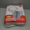 QPAU Snow Tube with Premium Canvas Cover for Kids and Adults, 48'' Inflatable Heavy Duty Snow Tube Made by Thickened Bottom, Sled Winter Outdoor Fun Toys for Children Boys Girls 1qty