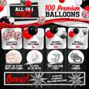 ALL-IN-1 Red Black and White Balloon Arch Kit for Red and Black Birthday Party Decorations Reds and Blacks Balloons for White Black and Red Balloon Garland Kit Graduation Black and Red Balloons