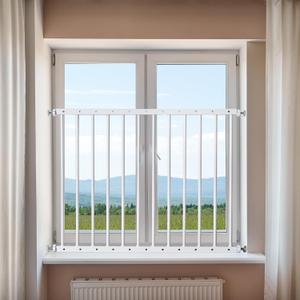 Window Safety Guards for Children,Adjustable 32.9"-35" Wide Window Guards Kids, Child Safety Guard Prevents Accidental Falls(White, 1 Piece)