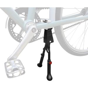 Adjustable Bike Kickstand, Center Mount Bike Double Leg Kickstand Aluminium Alloy Bicycle Kickstand for 24, 26, 27.5, 29 Inch Adult Bikes, Perfect for Cruiser, Road and Hybrid Bike