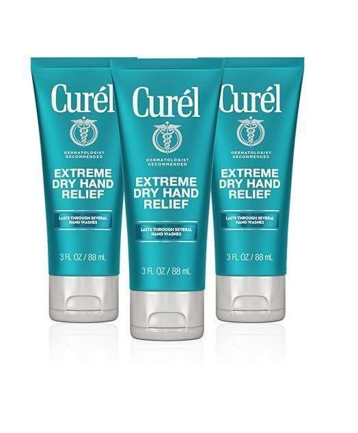 Curel Extreme Dry Hand Cream, Travel Size Lotion for Dryness Relief & Hydra Therapy In Shower Lotion, Wet Skin Moisturizer for Dry or Extra-dry Skin, with Advanced Ceramide Complex (3 Fl Oz (Pack of 3))