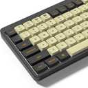 dagaladoo Low Profile PBT keycaps,Doubleshot keycaps for Mechanical Keyboard,138-keys Black/Beige Keyboard Key caps, for Mechanical Keyboard, Compatible with ANSI/ISO,TKL, Full-Sized Layout