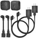 delilyn 2Pack 10ft/3m Power Cable and Adapter for Blink Outdoor 4 (4th Gen) & (3rd Gen) & Blink XT/XT2, Weatherproof Flat Charger Extension Cable with Micro USB Adapter, No More Battery Changes