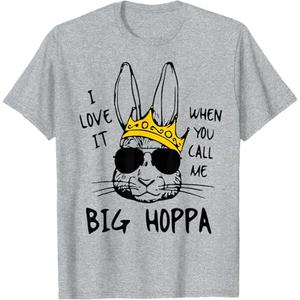 I Love It When You Call Me Big Hoppa Bunny Easter Kids T-Shirt Small