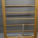 Clothes Drying Rack, Foldable Bamboo Wall Mounted Laundry Rack  Space-Saving, Drop-Down Design  23" Wide, 40.9" High  Sturdy & Elegant for Home, Laundry Room & Bathroom