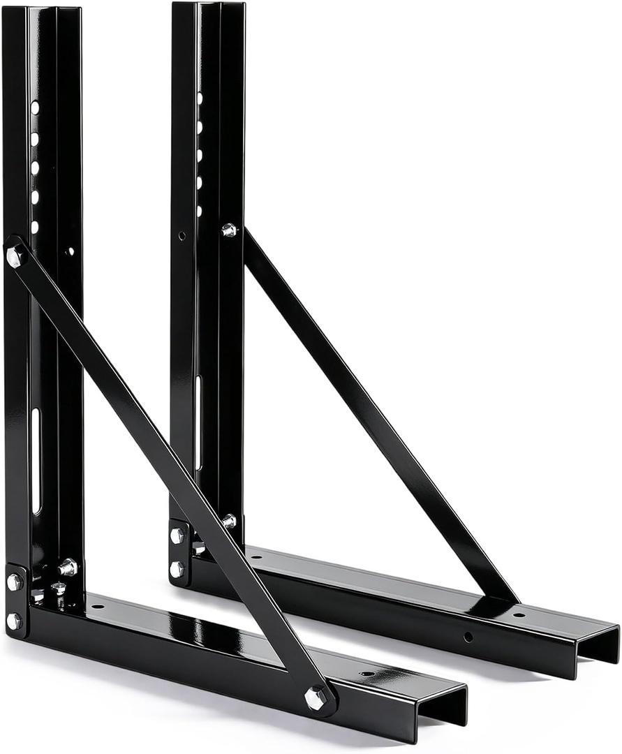 Underbody Truck Tool Box Mounting Brackets Kit, Bolted Formed Steel Mounting Brackets with Screws Spacers and Bolts for 24 x 24 Inch Underbody Truck Tool Box, Set of 2