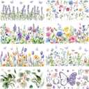 Rub on Transfers for Crafts Furniture Stickers: 8 Pcs Flower Butterfiy Rub on Transfer for Crafts Decals Rub on Transfer Stickers for Furniture Crafts DIY Home Decor