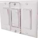 2 x Decora Switch Plate Cover Guard, Child Protection, Residential, Lighting, Sump Pump, Indoor/Outdoor