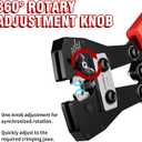 Battery Cable Wire Lug Crimping Tool for AWG 8-1/0 Copper Lugs, Heavy Duty Battery Terminal Crimper, Electrical Lug Crimper, AWG Standard, Red