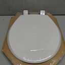 Mayfair Cassel Slow Close Toilet Seat, Easy Clean, Non Slip Premium Wood Seat, Easy Install, Made in USA, Round, White