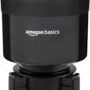 Amazon Basics Car Cup Holder Expander with Adjustable Base, Securely Holds Large Bottles 3.4 to 3.8 in Diameter, Compatible with Yeti, Hydro Flask, Easy Installation, Black