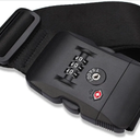 Adjustable TSA Luggage Straps,Cross Suitcase Belts 3-Digit Combination Lock for 20-34" Suitcases,Great Travel Accessory (Black)