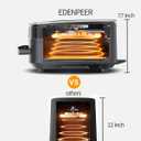 EDENPEER 6 Quart Large Air Fryer, Top & Bottom Dual Heat for No Flipping
