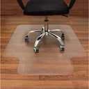 AiBOB Office Chair Mat for Hardwood Floor, 36 X 48 inches, Hard Floor Chair Mats Under Computer Desk, Easy Glide for Rolling Chairs, No Curling (Clear)