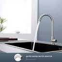 Cold Water Only Kitchen Faucet, Solid Stainless Steel Bar Deck Mount Cold Faucet for Outdoor Sink with Supply Line