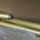 DR.IRON Gold Pipe Clothing Racks with Shelves, Wall Mounted Heavy Duty Gold Clothes Rack with Double Hanging Rods for Hanging Clothes, Laundry Room