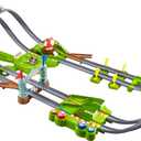 Hot Wheels Mario Kart Circuit Track Set & 2 Toy Vehicles, Racing Playset Includes Booster, Plus Mario & Yoshi Karts 