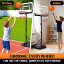 Kids Portable Basketball Hoop, Adjustable Height 38-75in/3.2-6.2FT Tall Toddler Basketball Toy, Fillable Base, Indoor Outdoor Backyard Pool Sport Game Gift for Boy Girl Ages 3 4 5 6 7 8 Years Old