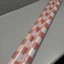 2 x Inkspire Pink Checked Bulletin Board Paper Roll,14.8FTx47IN Large Reusable Waterproof Erasable Classroom Wall Background Backdrop Paper,Fade-Resistant Fabric Wrapping School Decors Teacher Supplies