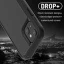 Dikes for iPhone 13 Heavy Duty Phone Case, 3-Layer Pocket-Friendly Durable Full Body Protection Dropproof Protection Shockproof Non-Slip Protective Case for iPhone 13 Case with Screen Protector(Black)