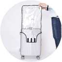 Clear PVC Luggage Cover Protectors - Transparent Waterproof Suitcase Sleeve for 20"+24"+28" Wheeled Suitcases (3PCS)