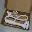 Lamicall Gooseneck Phone Holder for Bed - 360 Adjustable Clamp Clip, Overhead Cell Phone Mount Stand for Desk, Compatible with All Cellphone, White