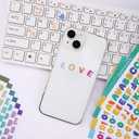 2 x 2400 Pieces Small Colorful Vinyl Letter Stickers, 24 Sheets Self Adhesive Mini Alphabet Stickers, 0.5 inch Numbers Letters Labels DIY Crafts Art Making, Used for Cards, Notebook Decor