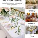 sancua 8 Pack White Tablecloth 90 x 132 Inch - Rectangle Table Cloth for 6 Feet Tables Stain and Wrinkle Resistant Washable Polyester Table Cover for Dining Wedding Banquet Party Buffet Restaurant