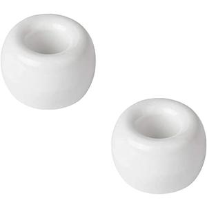 2 Pcs Mini Ceramics Toothbrush Holder,Individual Toothbrush Stand for Bathroom Vanity Countertops Dresser(White)