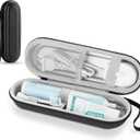 Toothbrush Travel Case for Oral B/Oral-B Pro 1000 1500 5000 7000 & Philips Sonicare 4100 1100 5300 5100 6100/iO Electric Toothbrush, Hard Protective Storage Bag (Black)