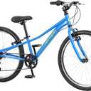Retrospec Dart Kids Bike - 7-Speed Hybrid Bicycle for Ages 6-11 with 29in All-Season Tires & Shock Absorption - Adjustable Height Youth Bike with V-Brakes & Smooth Gear Shifting, 24