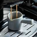 Espresso Cups Ceramic, Espresso Measuring Cups with Dual Measurement Scale, Expresso Shots Cup with Handle, Espresso Accessories, 3 Oz/ 90 Ml, Blue