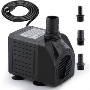 FREESEA Aquarium Submersible Fountain Pump: 30W 550GPH Adjustable Quiet Water Pumps with 7.2ft High Lift for Small Pond | Waterfall | Outdoor | Statuary | Hydroponic (550GPH)