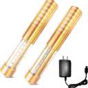 Bottle Service Lights Bottle Sparklers Rechargeable Bottle Girl Lights 2 Pieces Bottle Service for Bar Nightclub Concert Birthday Wedding Party Outdoors Strobe Baton (2-gold-white)