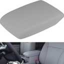 Center Console Armrest Cover Gray Compatible with Toyota Highlander 2008-2013 Replaces 58905-0E040-C0 PU Leather Arm Rest Box Lid Middle Console Cover
