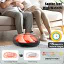 CARESKY Shiatsu Foot Massager Machine with Heat : Deep Kneading Foot Massage with Vibration & Compression for Plantar Fasciitis & Neuropathy Pain Relief, Deep Tissue Foot Massager