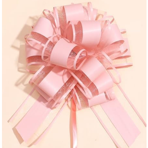 6 PC Pull Bows,Bow for Gift Wrapping,6 inches, Party Gift Wedding Ribbon Bows for Wrapping Boxes or Flower Decorations, Gift Decorations(Lotus Root Pink)