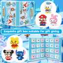 Building Blocks Advent Calendar 2024-24 PCS Cute Cartoon Blocks Countdown Building for Boy Girls Christmas Gift