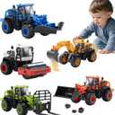 Construction Truck Toys for Toddlers: Push Go Truck Sandbox Excavator Toy Trucks Vehicles Snow Plow Toy Truck Bulldozer Road Roller Birthday Gift for 3 4 5 6 Years Old