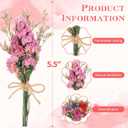 10 Pack Forget Me Not Dried Flowers Bouquets Natural Dry Flower with Stem Mini Dried Embossing Flower Dry Floral Arrangement for Vase, Crafts, Table Centerpieces, DIY, Photo Prop, Wedding, Home Decor