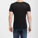 Mens Silk T Shirt Soft Undershirt Summer Comfort Breathable Tee Workout Top Casual Sleep Wear No Shrink,Great Gift (Black, XXL)